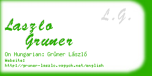laszlo gruner business card