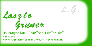 laszlo gruner business card